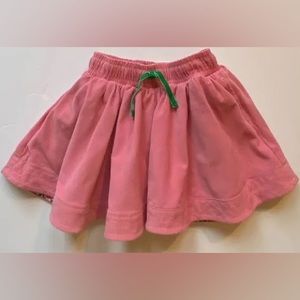 Mini Boden Girls' Pink Corduroy with Floral Lining Skirt, NWOT